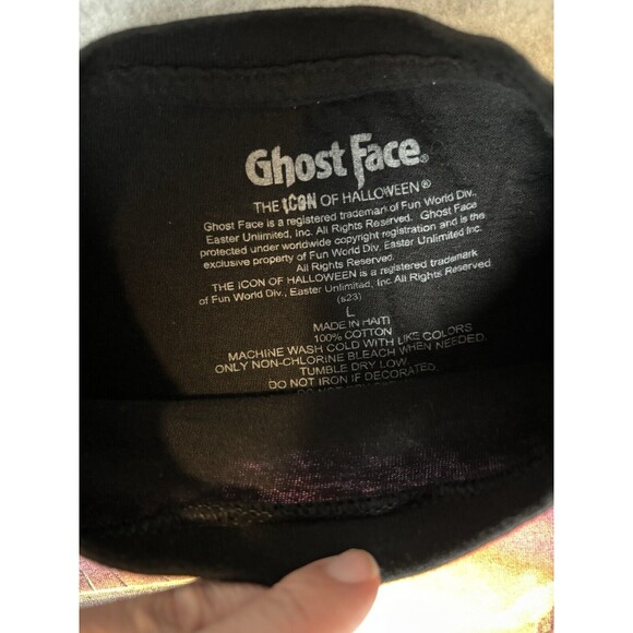 Ghost Face Spring Break Scary Movie Mask‎ Halloween Men's Shirt Black Large - Picture 7 of 8
